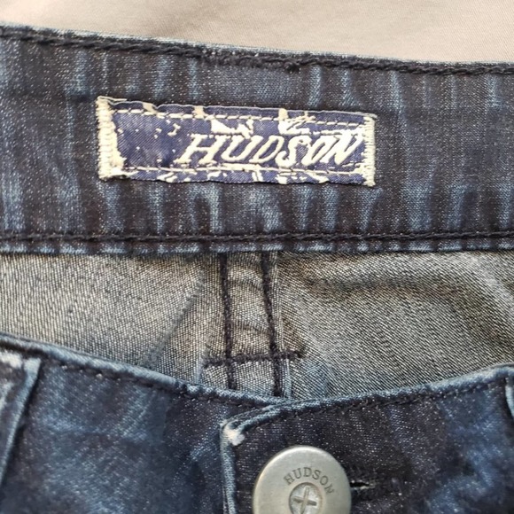 Hudson skinny bermuda denim button flap shorts W632DLA Size 28 EUC - Picture 4 of 7